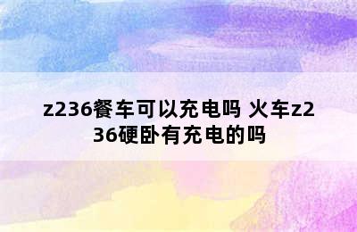 z236餐车可以充电吗 火车z236硬卧有充电的吗